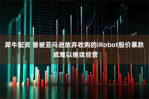 犀牛配资 曾被亚马逊放弃收购的iRobot股价暴跌 或难以继续经营