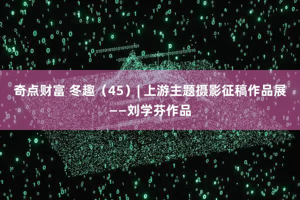 奇点财富 冬趣（45）| 上游主题摄影征稿作品展——刘学芬作品